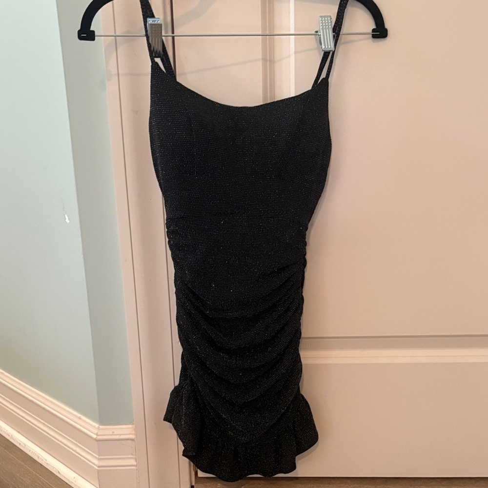 B Darlin Black Sparkle Mini Dress
